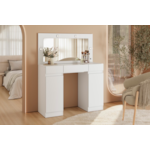 Camarim Studio Albatroz 2 Portas 3 Gavetas com 4 Luminarias de Led e Espelho Incluso de 0,86X0,38M Branco Fosco Liso