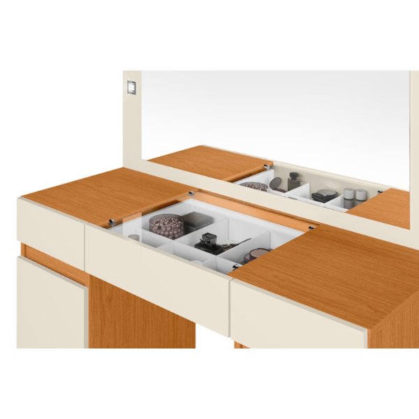 Camarim Studio Albatroz 2 Portas 3 Gavetas com 4 Luminarias de Led e Espelho Incluso de 0,86X0,38M Cinamomo/Off White-b072cdee-e0c1-4841-9521-220d1f3c8bd7
