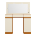 Camarim Studio Albatroz 2 Portas 3 Gavetas com 4 Luminarias de Led e Espelho Incluso de 0,86X0,38M Cinamomo/Off White-95777615-028f-40e5-8ba9-d5e618a85f8d