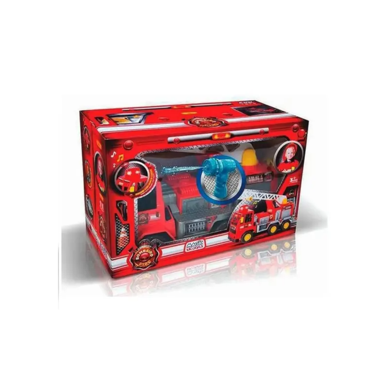 Caminhao Bombeiro Magic Toys Fire com Bomba D Agua