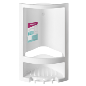 Cantoneira para Banheiro Plastica Atlas com Gancho Branco