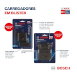 Carregador de Bateria Bosch 12V GAL 12V-20 Bivolt - Compatível com Ferramentas 12V