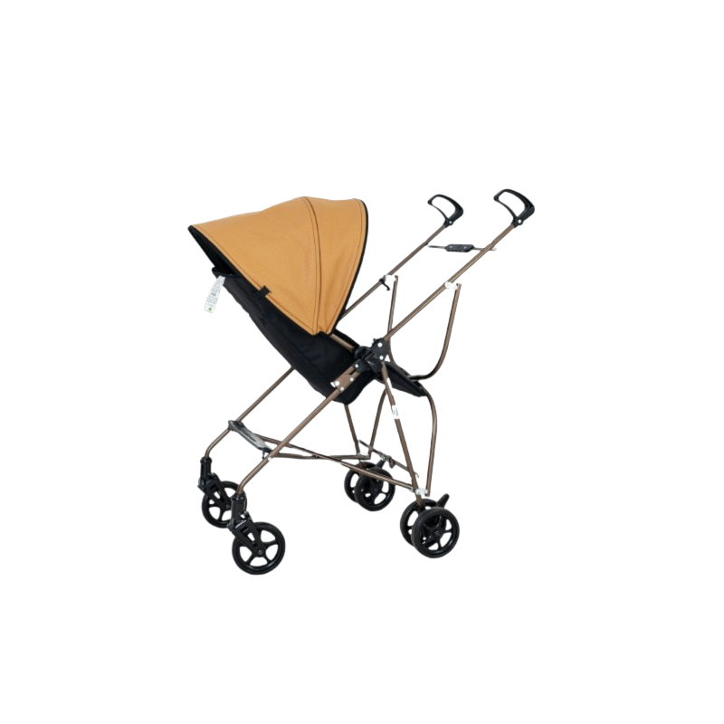 Carrinho de Bebe Galzerano Capri Preto/Caramelo