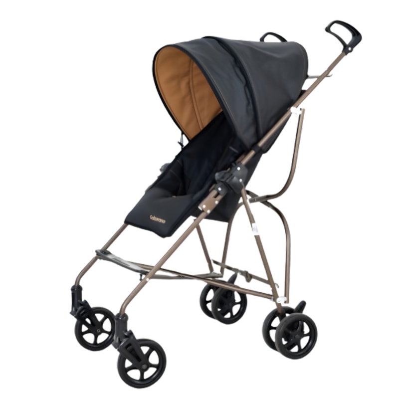 Carrinho de Bebe Galzerano Capri Preto/Caramelo-d72673a8-4d3d-4733-8b39-8558ac77c2df