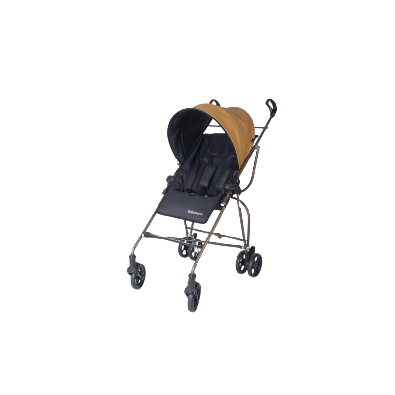 Carrinho de Bebe Galzerano Capri Preto/Caramelo