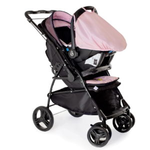 Carrinho de Bebe Galzerano Maranello II Preto/Rosa