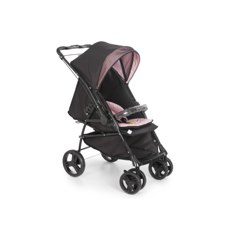 Carrinho de Bebe Galzerano Maranello II Preto/Rosa