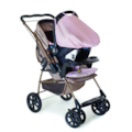 Carrinho de Bebe Galzerano Milano Reversivel II Cappuccino/Rosa -e5b452ac-5732-439d-a734-535b630b8f90