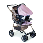 Carrinho de Bebe Galzerano Milano Reversivel II Cappuccino/Rosa 