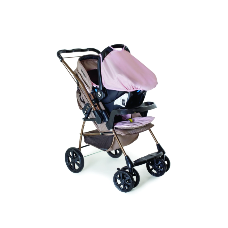 Carrinho de Bebe Galzerano Milano Reversivel II Cappuccino/Rosa 