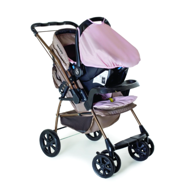 Carrinho de Bebe Galzerano Milano Reversivel II Cappuccino/Rosa -a32cd6cb-99eb-4739-8cfa-b80279f3f16f