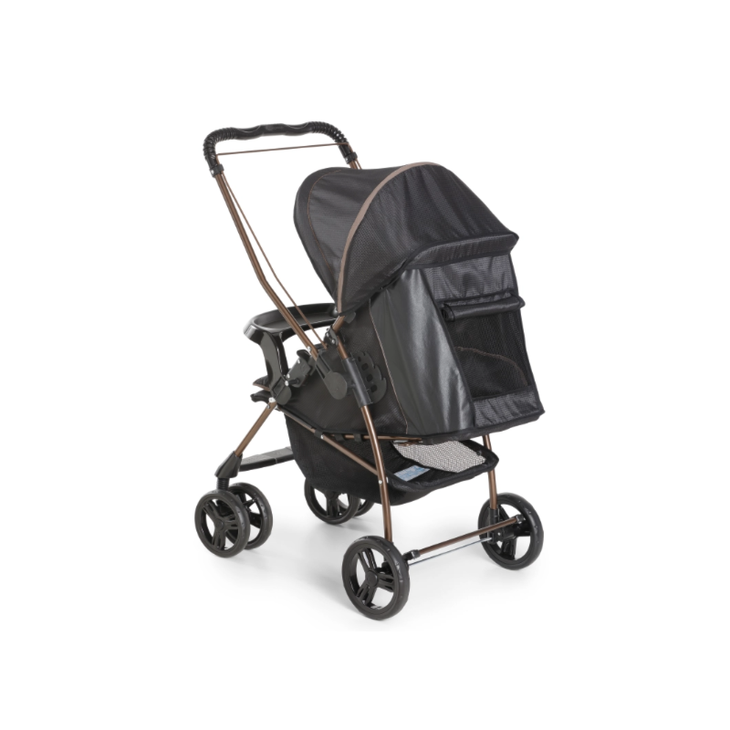 Carrinho de Bebe Galzerano Milano Reversivel II Preto/Cobre