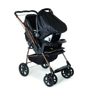 Carrinho de Bebe Galzerano Romano Preto Cobre 1035ptc