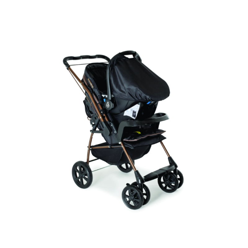 Carrinho de Bebe Galzerano Romano Preto Cobre 1035ptc