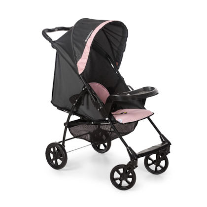 Carrinho Bebê Passeio Galzerano Capri Grafite/rosa 15kg