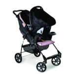 Carrinho de Bebe Galzerano Romano Preto Rosa 1035ptr