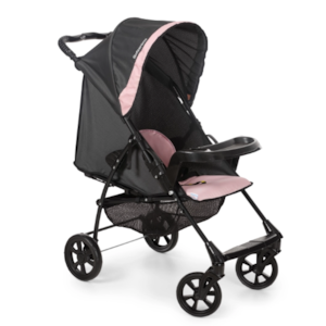 Carrinho de Bebe Galzerano Romano Preto Rosa 1035ptr