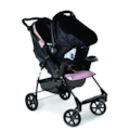 Carrinho de Bebe Galzerano Romano Preto/Rosa-d590c252-f798-4833-9995-24552590e9e0