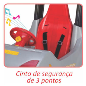 Carrinho Passeio Magic Toys Roller Baby Fit Interativo Prata