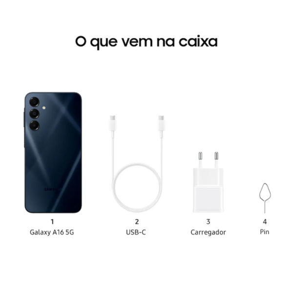 Celular Samsung Galaxy A16 5G 128GB, Tela 6.7