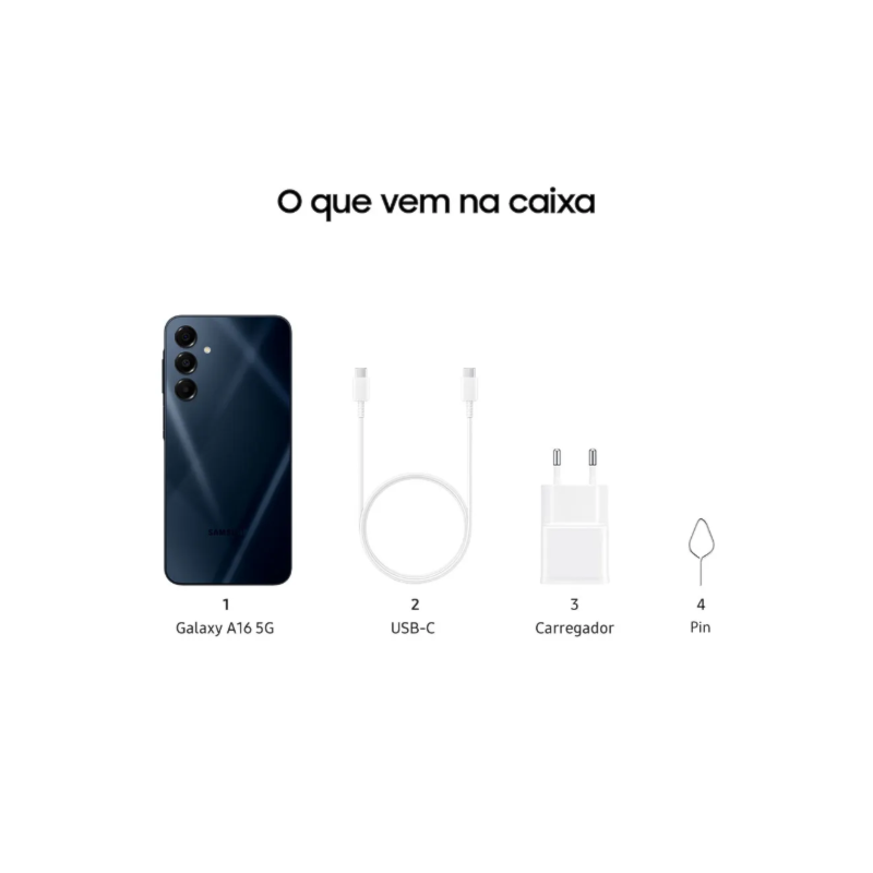 Celular Samsung Galaxy A16 5G 128GB, Tela 6.7