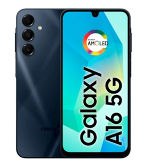 Celular Samsung Galaxy A16 5G 128GB, Tela 6.7" Super AMOLED 90Hz, 4GB, Exynos 1330, Câmera Tripla 50MP, IP54, Bateria 5.000mAh, NFC