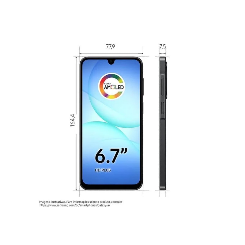 Celular Samsung Galaxy A17, 256GB, 8GB, 50MP Tela 6.7