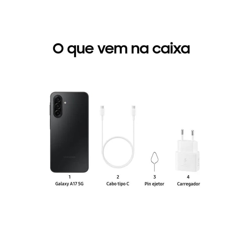 Celular Samsung Galaxy A17, 256GB, 8GB, 50MP Tela 6.7