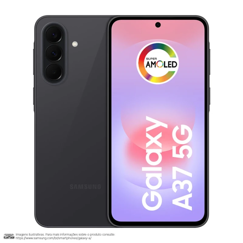 Celular Samsung Galaxy A37 5G 128GB, 6GB RAM, Câmera Tripla 50MP, Super AMOLED, Recursos AI-e1e41f4e-4d65-4f41-ac42-db476a72f493