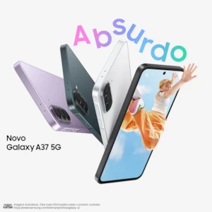 Celular Samsung Galaxy A37 5G 128GB, 6GB RAM, Câmera Tripla 50MP, Super AMOLED, Recursos AI