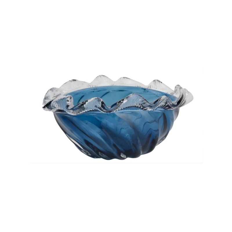 Centro de Mesa Paramount Deco Murano 21x15x10cm Azul Safira