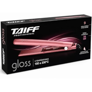 Chapinha Taiff Gloss Bivolt Rose 100148 Prancha Alisadora Profissional