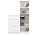 Comoda Albatroz Belize Plus 1 Porta 4 Gavetas com Espelho Branco Fosco Liso Interno Branco-f0e85928-aa6f-402d-aa06-4aa96688b08c