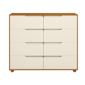 Comoda Albatroz Doble 8 Gavetas Cinamomo/Off White Flex-20aa8f48-2ba2-42ab-97cd-0ce72e3852c5