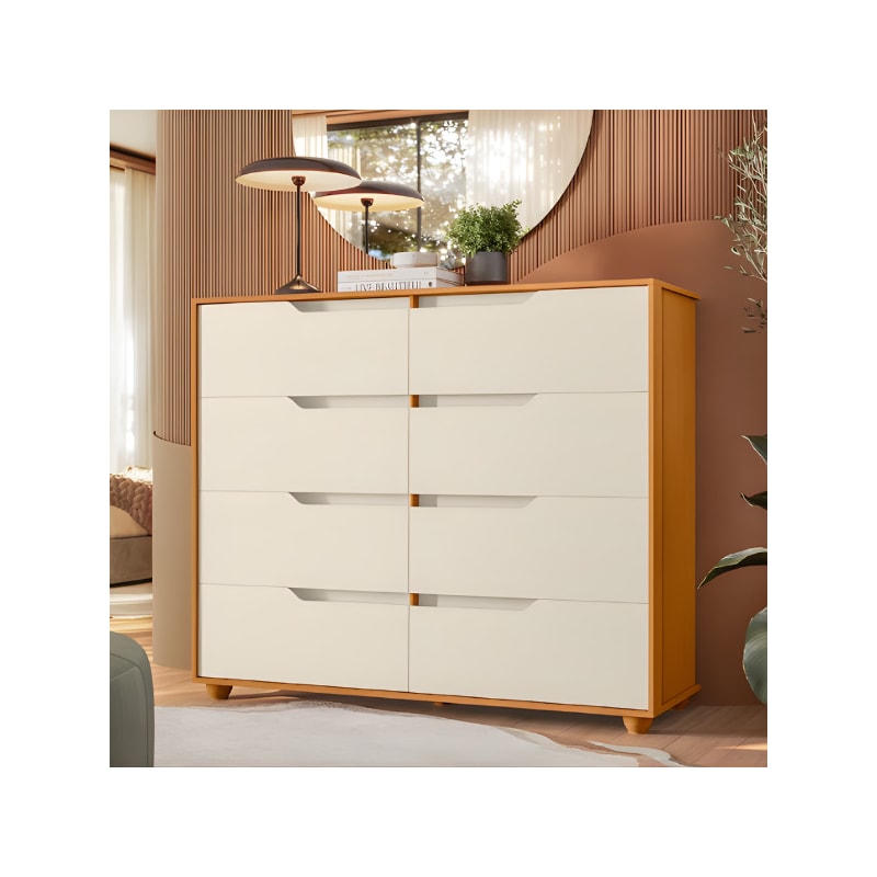 Comoda Albatroz Doble 8 Gavetas Cinamomo/Off White Flex-d818fc0b-fe39-4cb0-a3ac-61f5d642d8b4