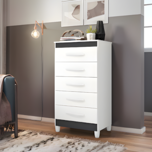 Comoda Albatroz Esmeralda 5 Gavetas Quadriflex