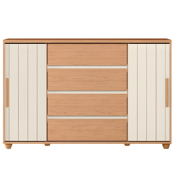 Cômoda Albatroz Evidenza 2 Portas de Correr e 4 Gavetas Freijó/Off White/Titanium Flex-f935ec31-025a-43c8-ae89-87b3744ffaee