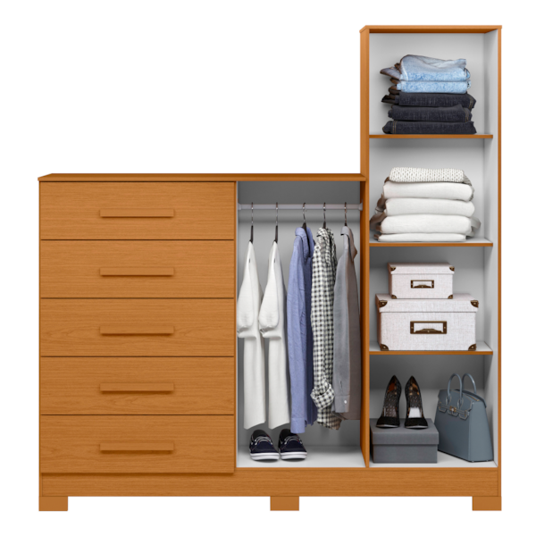 Comoda Albatroz New Master 2 Portas 5 Gavetas com Espelho Cinamomo-cf8f4a6e-b0e5-47ce-a741-ee62a23b9f09