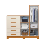Comoda Albatroz New Master 2 Portas 5 Gavetas com Espelho Incluso 0,70X0,30M Cinamomo/Off White