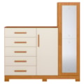 Comoda Albatroz New Master 2 Portas 5 Gavetas com Espelho Incluso 0,70X0,30M Cinamomo/Off White-f228e886-fa0b-4cb8-96db-f4389490e0ce
