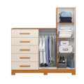Comoda Albatroz New Master 2 Portas 5 Gavetas com Espelho Incluso 0,70X0,30M Cinamomo/Off White-6d2a592e-c8d4-4d07-ad0c-833ec6d3cce2