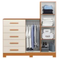Comoda Albatroz New Master 2 Portas 5 Gavetas com Espelho Incluso 0,70X0,30M Cinamomo/Off White-ab0728c5-666b-4ed7-afef-27752dc12e29