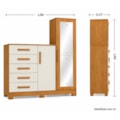 Comoda Albatroz New Master 2 Portas 5 Gavetas com Espelho Incluso 0,70X0,30M Cinamomo/Off White-69835b65-f89b-4d3a-af00-8c848d59eebb
