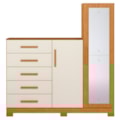 Comoda Albatroz New Master 2 Portas 5 Gavetas com Espelho Incluso 0,70X0,30M Cinamomo/Off White-eb4bfd1b-afe0-49f5-a5c2-b9c66cd21086
