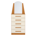 Cômoda Albatroz New Veneza 5 Gavetas com Espelho Cinamomo/Off White - Compacta e Funcional-a8f64b08-241b-424a-a7eb-87edac6c2692