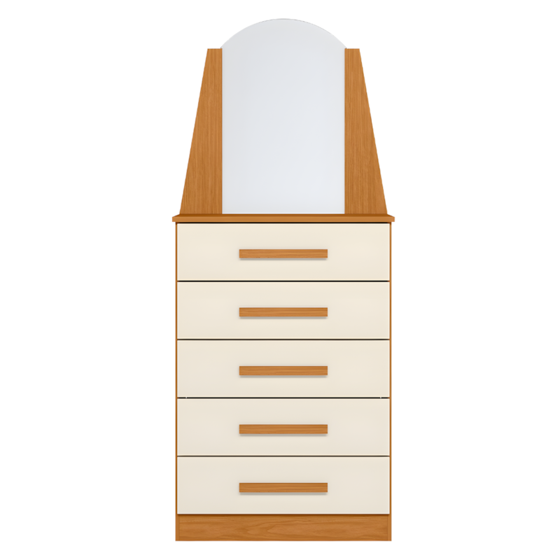 Cômoda Albatroz New Veneza 5 Gavetas com Espelho Cinamomo/Off White – Compacta e Funcional-cdffdf15-fadb-4e9c-af49-ffbe33adcbb9