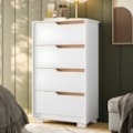 Comoda Albatroz Sole 4 Gavetas Branco Fosco/Freijo-79ec7190-99a8-4a6c-b77f-4f2d04128c86