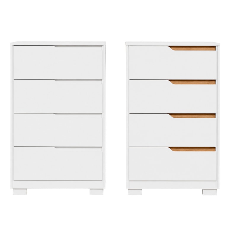 Comoda Albatroz Sole 4 Gavetas Branco Fosco/Freijo-ec55fa0e-ad26-458b-9bf2-c5a05289723b