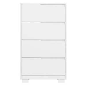 Comoda Albatroz Sole 4 Gavetas Branco Fosco/Freijo