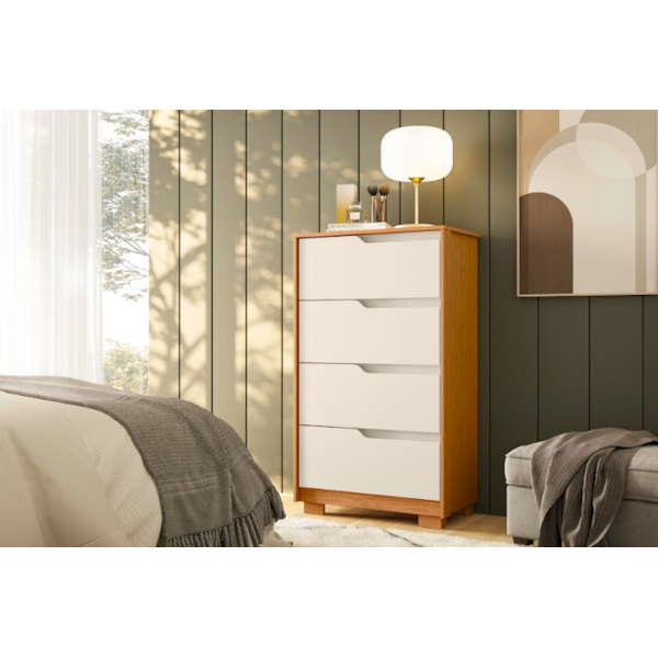 Comoda Albatroz Sole 4 Gavetas Cinamomo/Off White Flex-b9b1dd8d-a29b-4711-b76b-38a6fc4455c5